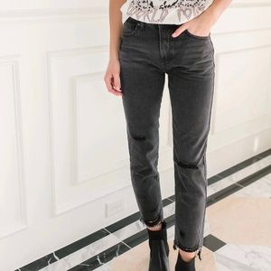 Vintage Black Ripped Jeans